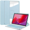 360 Rotation Transparent Smart Leather Case with Keyboard, For Lenovo Tab M11