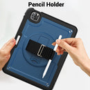 For iPad 11th Gen 2025 (A16) Hand Grip Turntable Stand Tablet Case