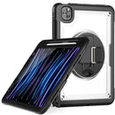 For iPad 11th Gen 2025 (A16) Hand Grip Turntable Stand Tablet Case