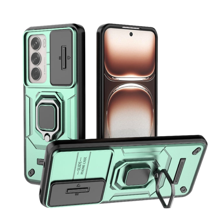 For OPPO Reno12 Sliding Camshield TPU + PC Shockproof Phone Case with Holder