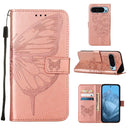 Embossed Butterfly Leather Phone Case, For Google Pixel 9 Pro XL, For Google Pixel 9 Pro, For Google Pixel 9