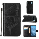 Embossed Butterfly Leather Phone Case, For Google Pixel 9 Pro XL, For Google Pixel 9 Pro, For Google Pixel 9
