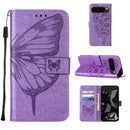 Embossed Butterfly Leather Phone Case, For Google Pixel 9 Pro XL, For Google Pixel 9 Pro, For Google Pixel 9