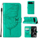 Embossed Butterfly Leather Phone Case, For Google Pixel 9 Pro XL, For Google Pixel 9 Pro, For Google Pixel 9