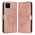 Embossed Butterfly Leather Phone Case, For Google Pixel 5 XL / Pixel 4a 5G, For Google Pixel 5