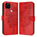 Embossed Butterfly Leather Phone Case, For Google Pixel 5 XL / Pixel 4a 5G, For Google Pixel 5