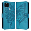 Embossed Butterfly Leather Phone Case, For Google Pixel 5 XL / Pixel 4a 5G, For Google Pixel 5