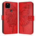 Embossed Butterfly Leather Phone Case, For Google Pixel 5a 5G, For Google Pixel 5 XL / Pixel 4a 5G, For Google Pixel 5