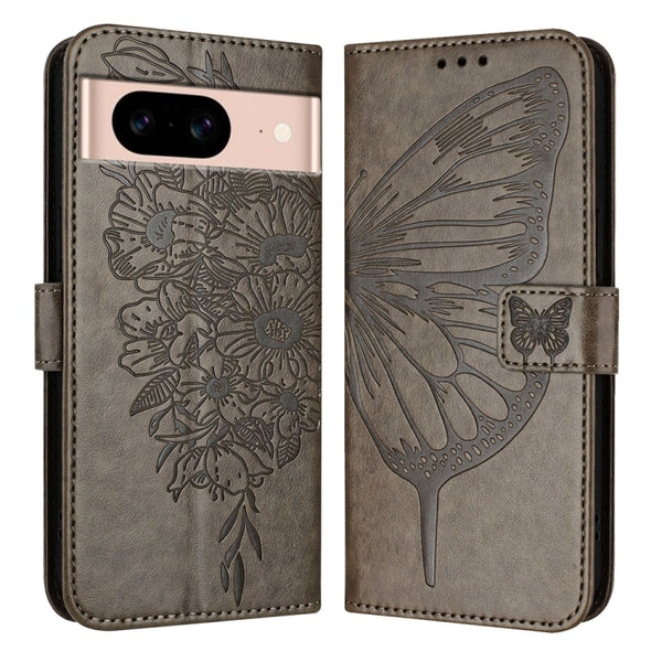 Embossed Butterfly Leather Phone Case, For Google Pixel 8a, For Google Pixel 8 Pro, For Google Pixel 8