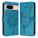 Embossed Butterfly Leather Phone Case, For Google Pixel 8a, For Google Pixel 8 Pro, For Google Pixel 8