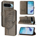 Embossed Butterfly Leather Phone Case, For Google Pixel 9 Pro XL, For Google Pixel 9 Pro, For Google Pixel 9