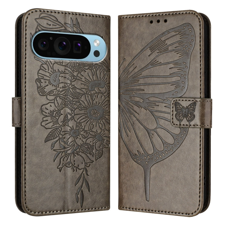 Embossed Butterfly Leather Phone Case, For Google Pixel 9 Pro XL, For Google Pixel 9 Pro, For Google Pixel 9