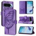 Embossed Butterfly Leather Phone Case, For Google Pixel 9 Pro XL, For Google Pixel 9 Pro, For Google Pixel 9