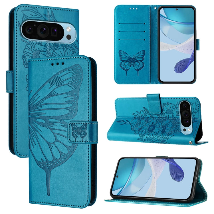 Embossed Butterfly Leather Phone Case, For Google Pixel 9 Pro XL, For Google Pixel 9 Pro, For Google Pixel 9