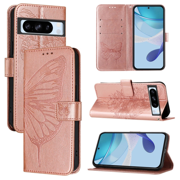 Embossed Butterfly Leather Phone Case, For Google Pixel 8a, For Google Pixel 8 Pro, For Google Pixel 8