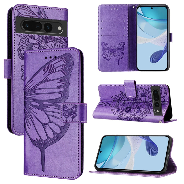 Embossed Butterfly Leather Phone Case, For Google Pixel 7a, For Google Pixel 7 Pro, For Google Pixel 7