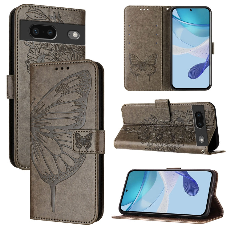 Embossed Butterfly Leather Phone Case, For Google Pixel 7a, For Google Pixel 7 Pro, For Google Pixel 7