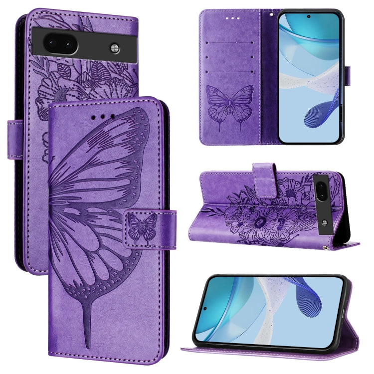 Embossed Butterfly Leather Phone Case, For Google Pixel 6a, For Google Pixel 6 Pro, For Google Pixel 6
