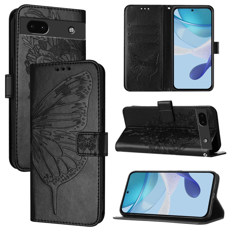 Embossed Butterfly Leather Phone Case, For Google Pixel 6a, For Google Pixel 6 Pro, For Google Pixel 6
