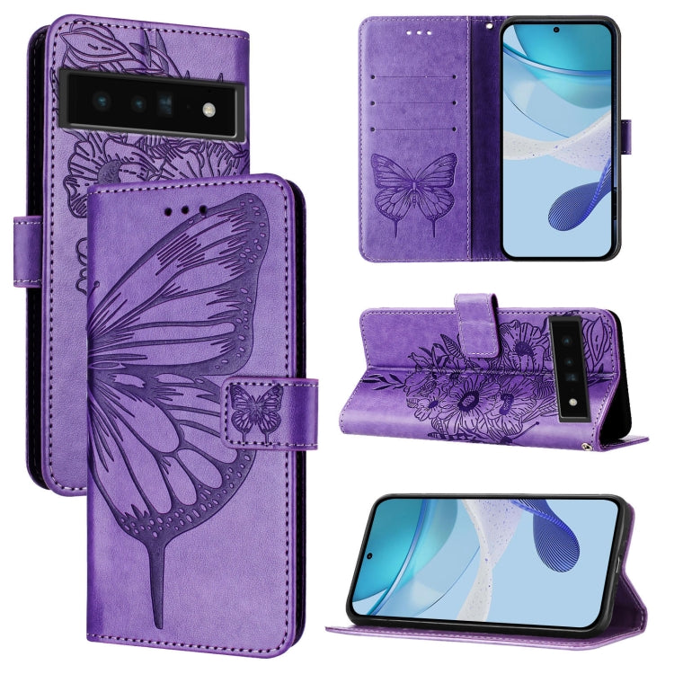 Embossed Butterfly Leather Phone Case, For Google Pixel 6a, For Google Pixel 6 Pro, For Google Pixel 6