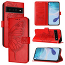 Embossed Butterfly Leather Phone Case, For Google Pixel 6a, For Google Pixel 6 Pro, For Google Pixel 6