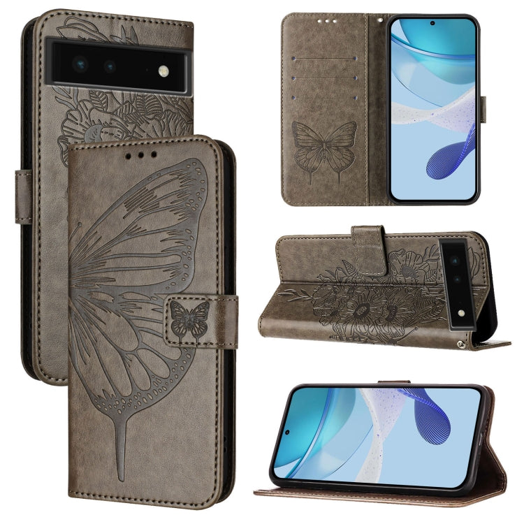 Embossed Butterfly Leather Phone Case, For Google Pixel 6a, For Google Pixel 6 Pro, For Google Pixel 6