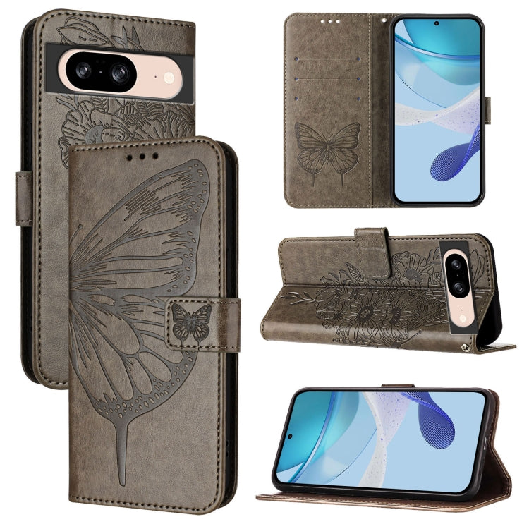 Embossed Butterfly Leather Phone Case, For Google Pixel 8a, For Google Pixel 8 Pro, For Google Pixel 8