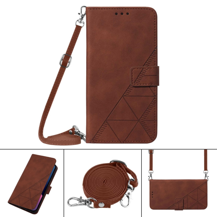 Crossbody 3D Embossed Flip Leather Phone Case, For Google Pixel 9 Pro, For Google Pixel 9, For Google Pixel 8a, For Google Pixel 8 Pro