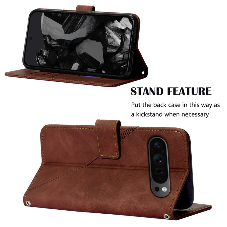 Crossbody 3D Embossed Flip Leather Phone Case, For Google Pixel 9 Pro, For Google Pixel 9, For Google Pixel 8a, For Google Pixel 8 Pro