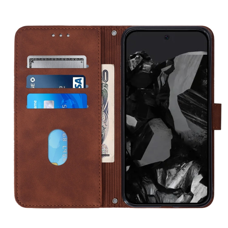 Crossbody 3D Embossed Flip Leather Phone Case, For Google Pixel 9 Pro, For Google Pixel 9, For Google Pixel 8a, For Google Pixel 8 Pro