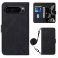 Crossbody 3D Embossed Flip Leather Phone Case, For Google Pixel 9 Pro, For Google Pixel 9, For Google Pixel 8a, For Google Pixel 8 Pro
