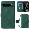 Crossbody 3D Embossed Flip Leather Phone Case, For Google Pixel 9 Pro, For Google Pixel 9, For Google Pixel 8a, For Google Pixel 8 Pro