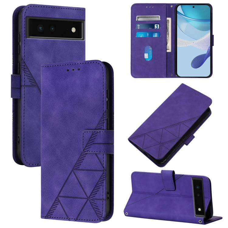 Crossbody 3D Embossed Flip Leather Phone Case, For Google Pixel 6a, For Google Pixel 6 Pro, For Google Pixel 6