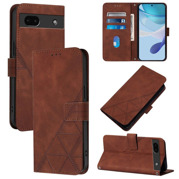 Crossbody 3D Embossed Flip Leather Phone Case, For Google Pixel 6a, For Google Pixel 6 Pro, For Google Pixel 6