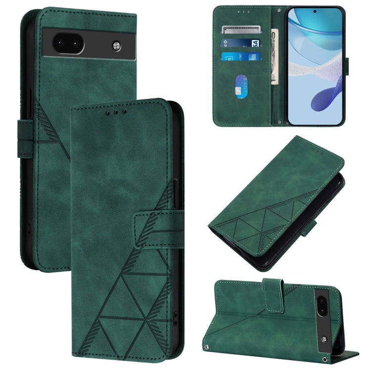 Crossbody 3D Embossed Flip Leather Phone Case, For Google Pixel 6a, For Google Pixel 6 Pro, For Google Pixel 6