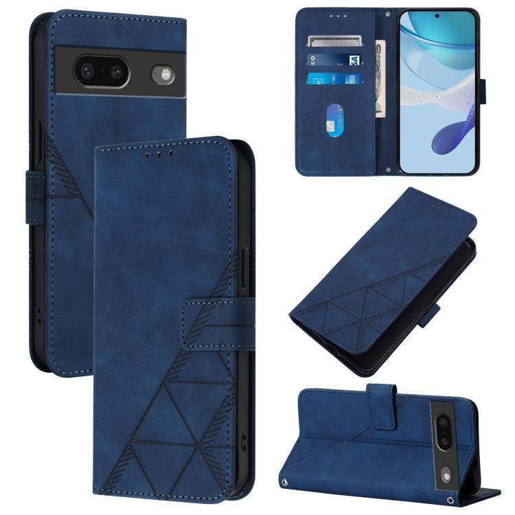 Crossbody 3D Embossed Flip Leather Phone Case, For Google Pixel 8, For Google Pixel 7a, For Google Pixel 7 Pro, For Google Pixel 7