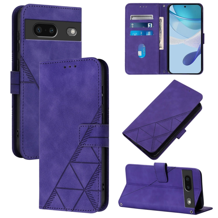Crossbody 3D Embossed Flip Leather Phone Case, For Google Pixel 8, For Google Pixel 7a, For Google Pixel 7 Pro, For Google Pixel 7