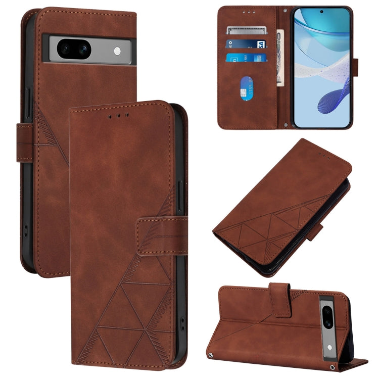 Crossbody 3D Embossed Flip Leather Phone Case, For Google Pixel 8, For Google Pixel 7a, For Google Pixel 7 Pro, For Google Pixel 7