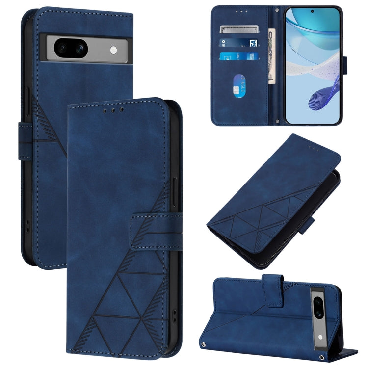 Crossbody 3D Embossed Flip Leather Phone Case, For Google Pixel 8, For Google Pixel 7a, For Google Pixel 7 Pro, For Google Pixel 7