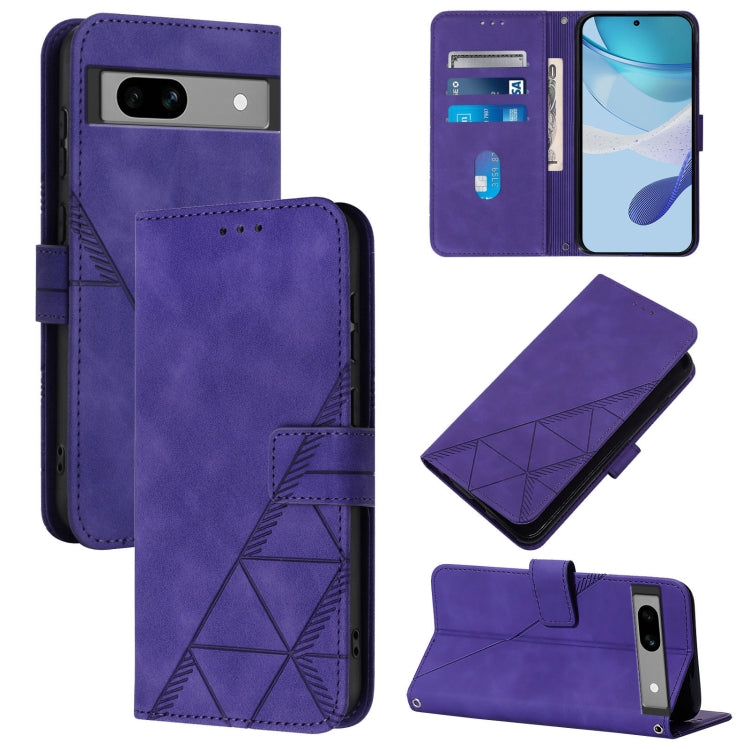 Crossbody 3D Embossed Flip Leather Phone Case, For Google Pixel 8, For Google Pixel 7a, For Google Pixel 7 Pro, For Google Pixel 7