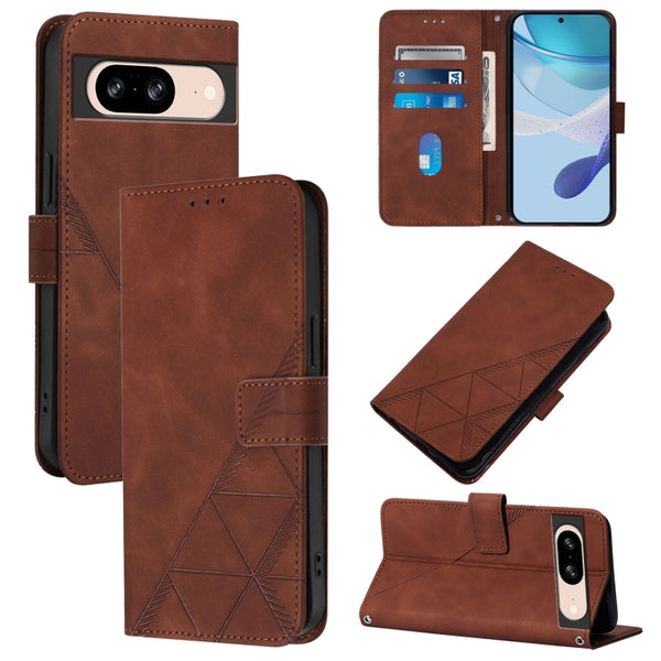 Crossbody 3D Embossed Flip Leather Phone Case, For Google Pixel 8, For Google Pixel 7a, For Google Pixel 7 Pro, For Google Pixel 7