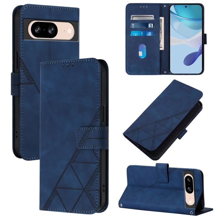 Crossbody 3D Embossed Flip Leather Phone Case, For Google Pixel 8, For Google Pixel 7a, For Google Pixel 7 Pro, For Google Pixel 7
