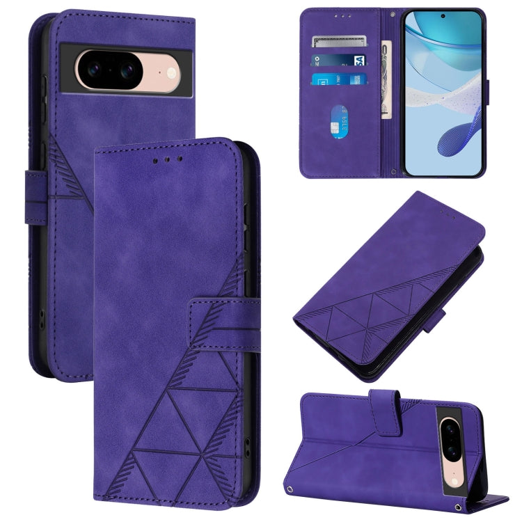 Crossbody 3D Embossed Flip Leather Phone Case, For Google Pixel 9 Pro, For Google Pixel 9, For Google Pixel 8a, For Google Pixel 8 Pro
