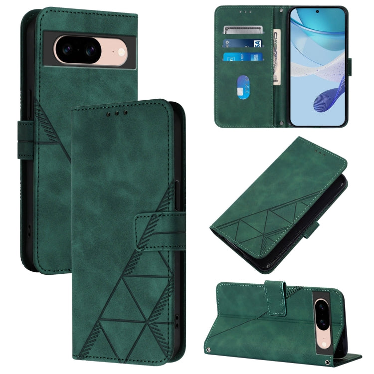 Crossbody 3D Embossed Flip Leather Phone Case, For Google Pixel 9 Pro, For Google Pixel 9, For Google Pixel 8a, For Google Pixel 8 Pro