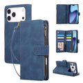 Multifunctional Multi-Card Wallet Phone Leather Case For iPhone 18 Pro Max / 17 Pro Max