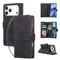 Multifunctional Multi-Card Wallet Phone Leather Case For iPhone 18 Pro Max / 17 Pro Max