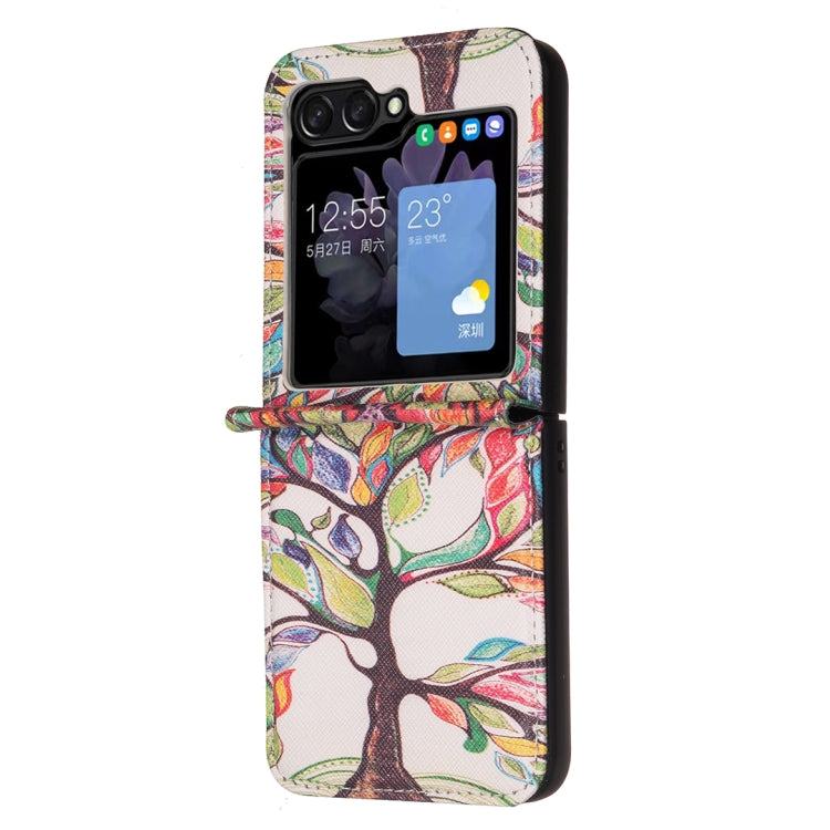 Samsung Galaxy Z Flip 5 Pattern PU + PC Shockproof Phone Case