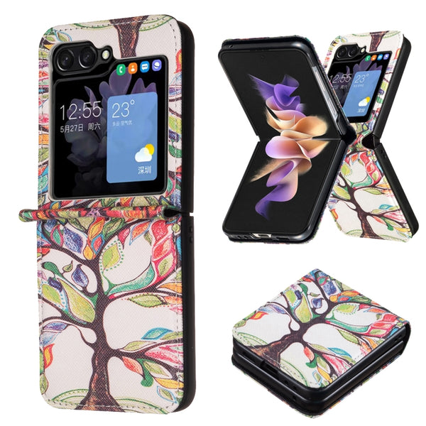 Samsung Galaxy Z Flip 6 Pattern PU + PC Shockproof Phone Case