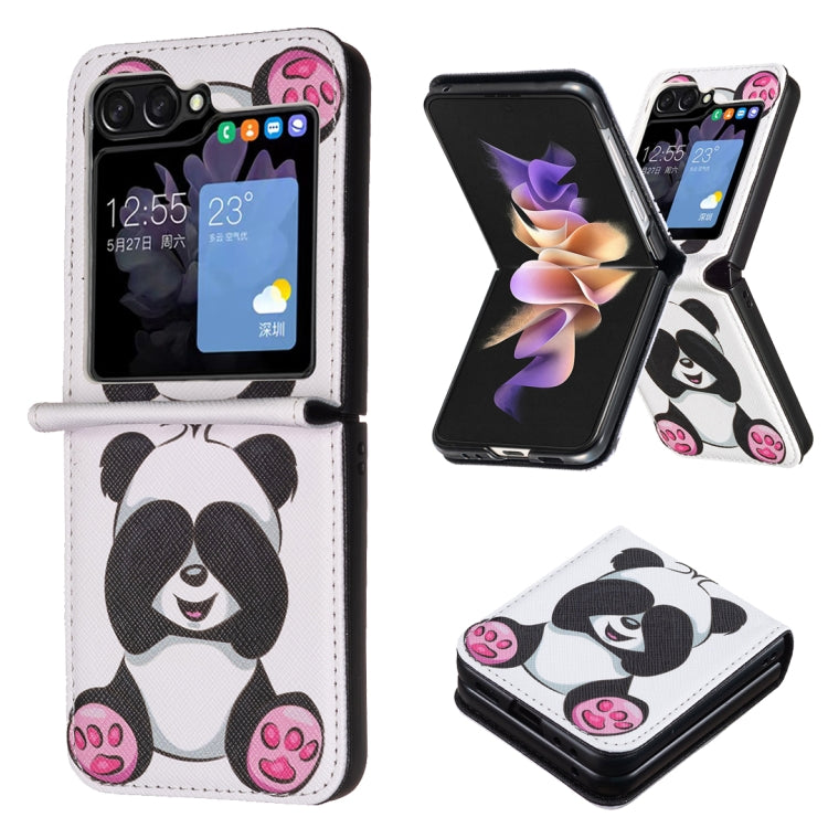 Samsung Galaxy Z Flip 5 Pattern PU + PC Shockproof Phone Case