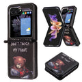 Samsung Galaxy Z Flip 5 Pattern PU + PC Shockproof Phone Case